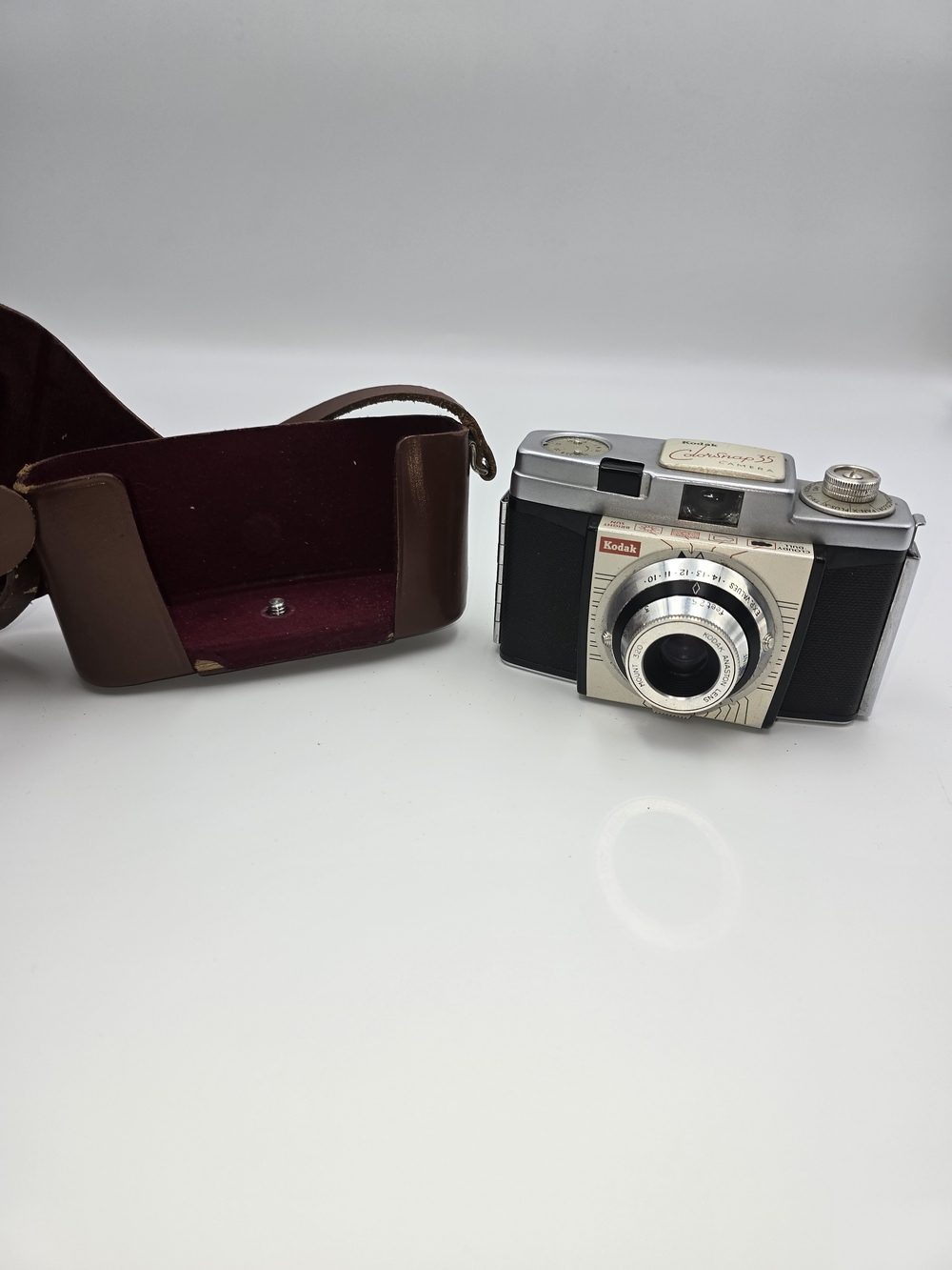 Vintage Kodak Colorsnap 35 Model 1 35mm Camera with Brown Carry Case